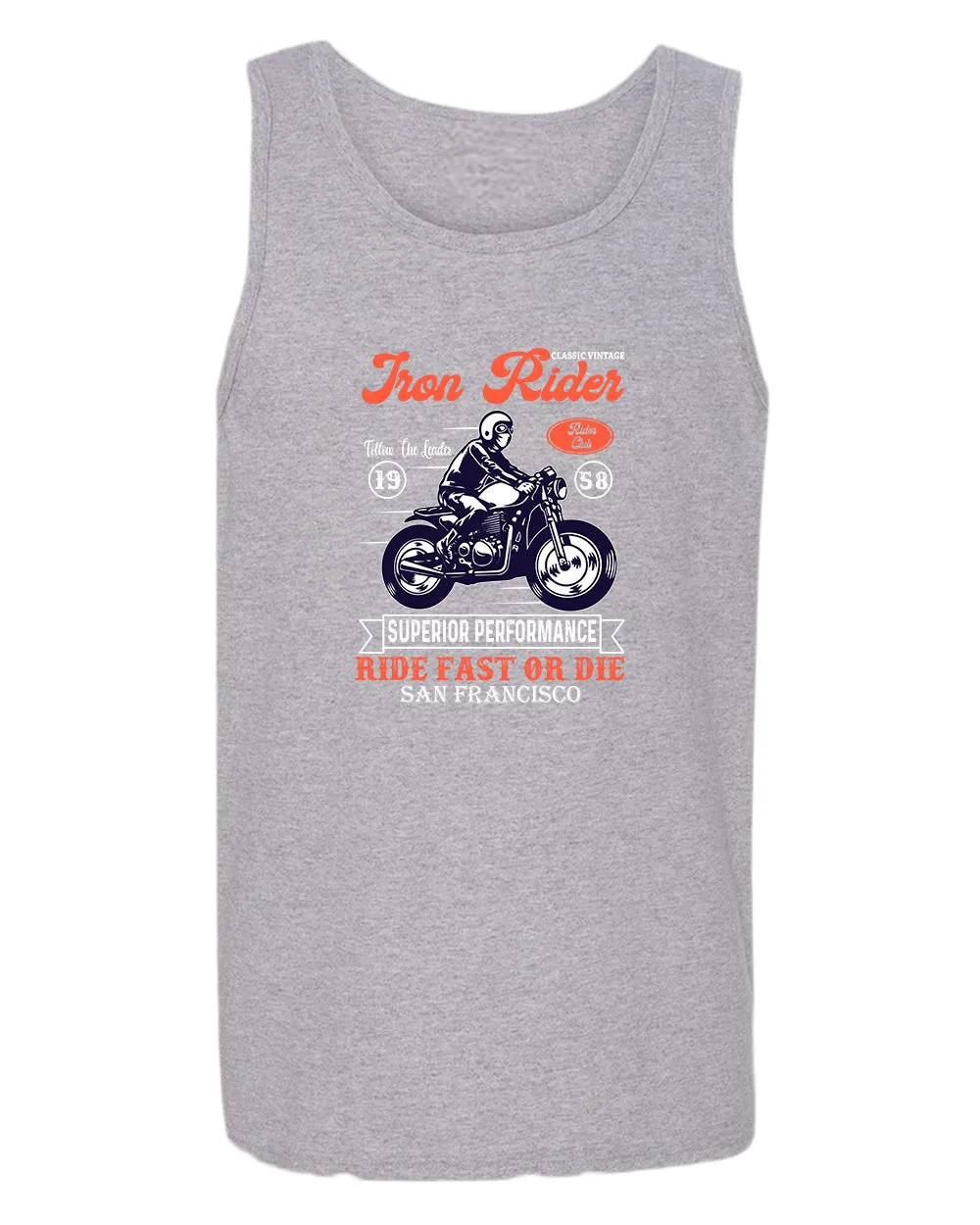 Iron rider ride fast or die tank top