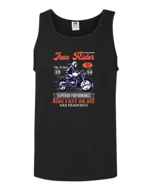 Iron rider ride fast or die tank top
