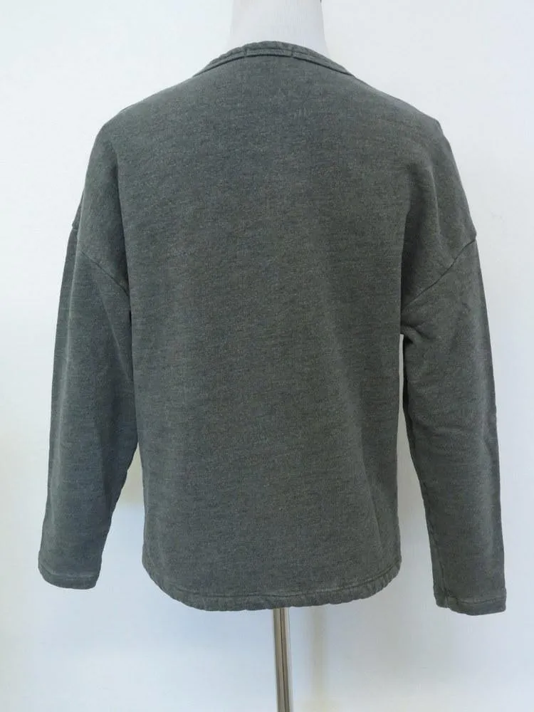James Perse Women's Sweater: Green Cotton Blend Size 0, Pre-owned
