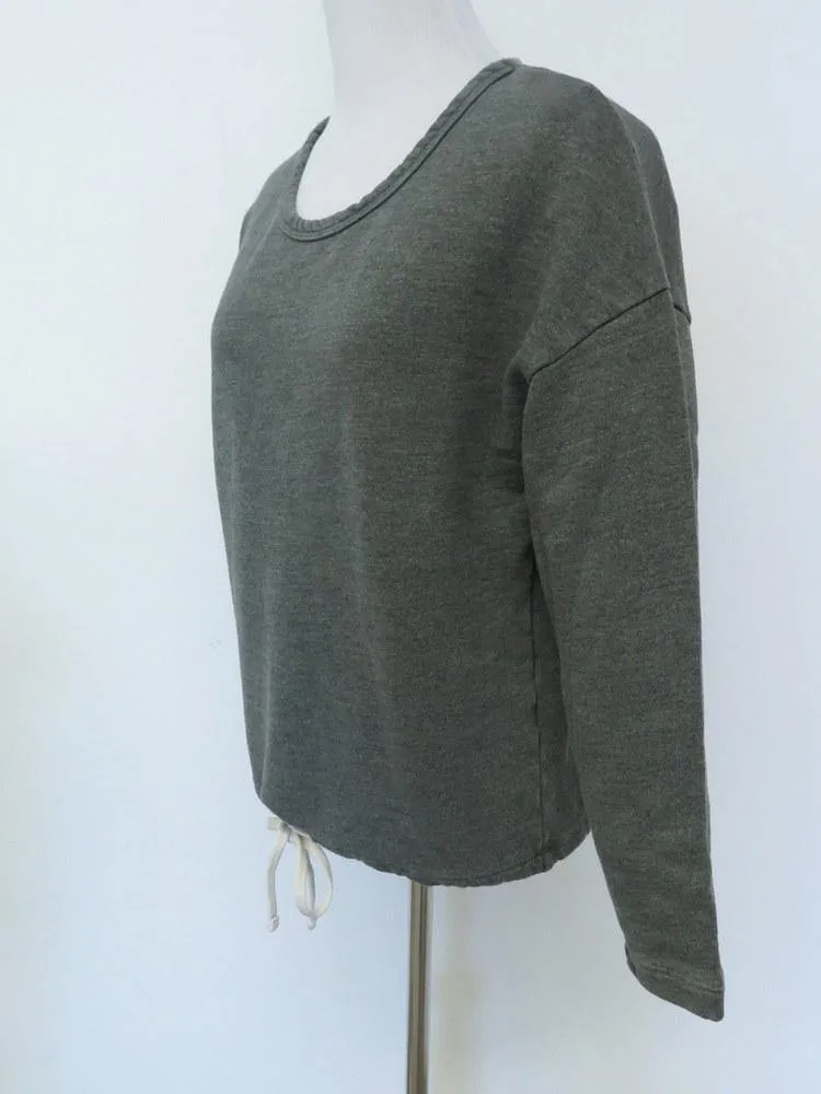 James Perse Women's Sweater: Green Cotton Blend Size 0, Pre-owned