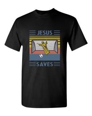 Jesus Saves T-shirt Jesus Goalee T-shirt