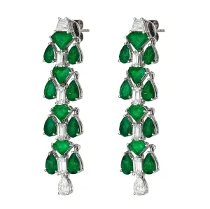 Jewels Of Desire Aspen Emerald Chandelier Earrings
