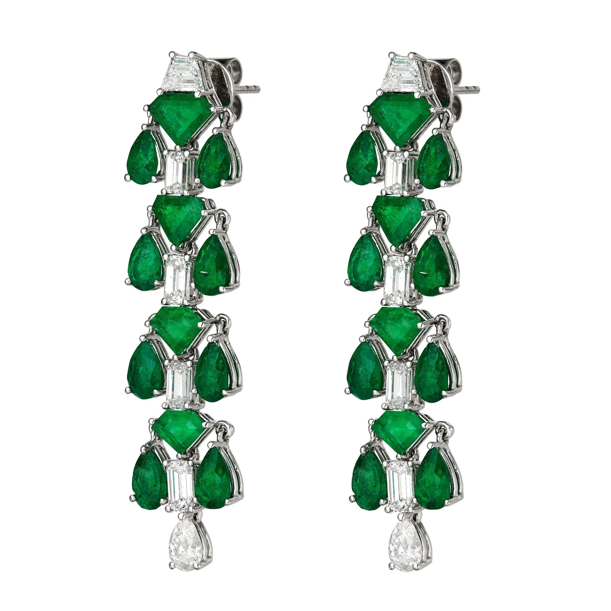 Jewels Of Desire Aspen Emerald Chandelier Earrings
