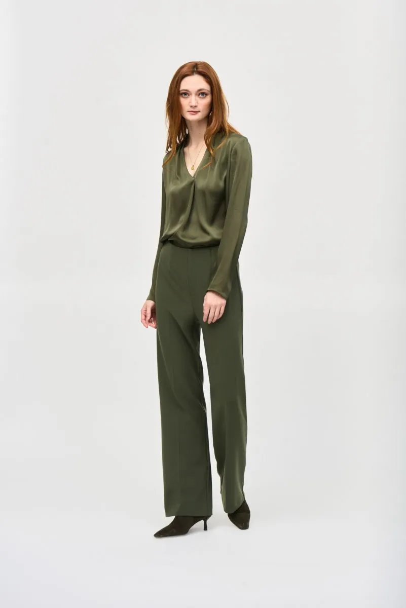 Joseph Ribkoff Iguana High Waist Pull On Wide-Leg Pants 243040