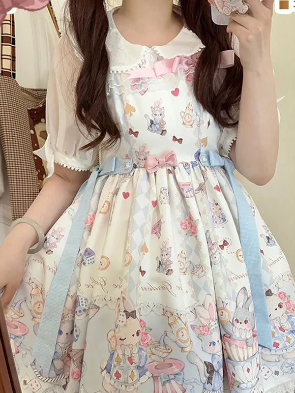 JSK Sweet Lolita Dress Polyester Sleeveless Jumper Sweet Lolita Dress