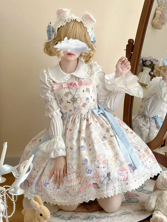 JSK Sweet Lolita Dress Polyester Sleeveless Jumper Sweet Lolita Dress