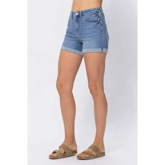 Judy Blue The Classic Denim Cuffed Shorts S-3X 150096