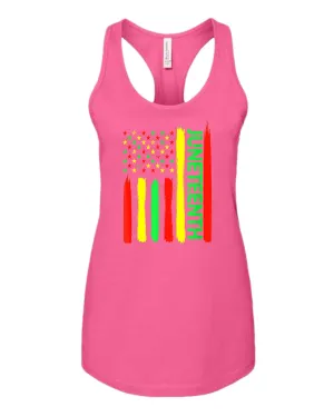 Juneteenth American flag tank top
