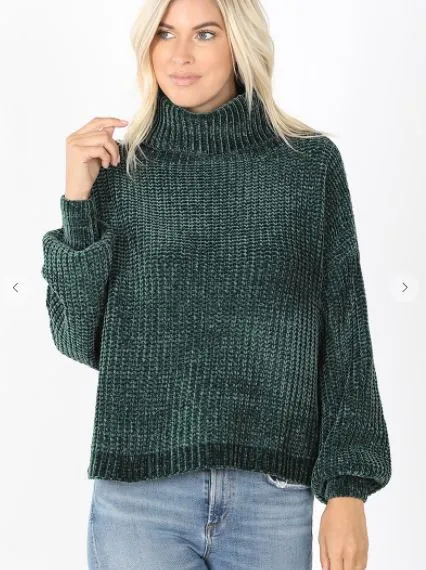 JUPITER CHENILLE PULLOVER GREEN