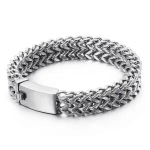 Kalen New Stainless Steel Link Chain Bracelets High Polished Dubai Gold Mesh Bracelets Men Cool Jewelry Accessories Gifts