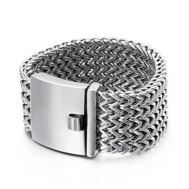 Kalen New Stainless Steel Link Chain Bracelets High Polished Dubai Gold Mesh Bracelets Men Cool Jewelry Accessories Gifts