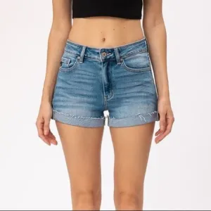 🔥KANCAN HIGH RISE MEDIUM WASH SHORTS