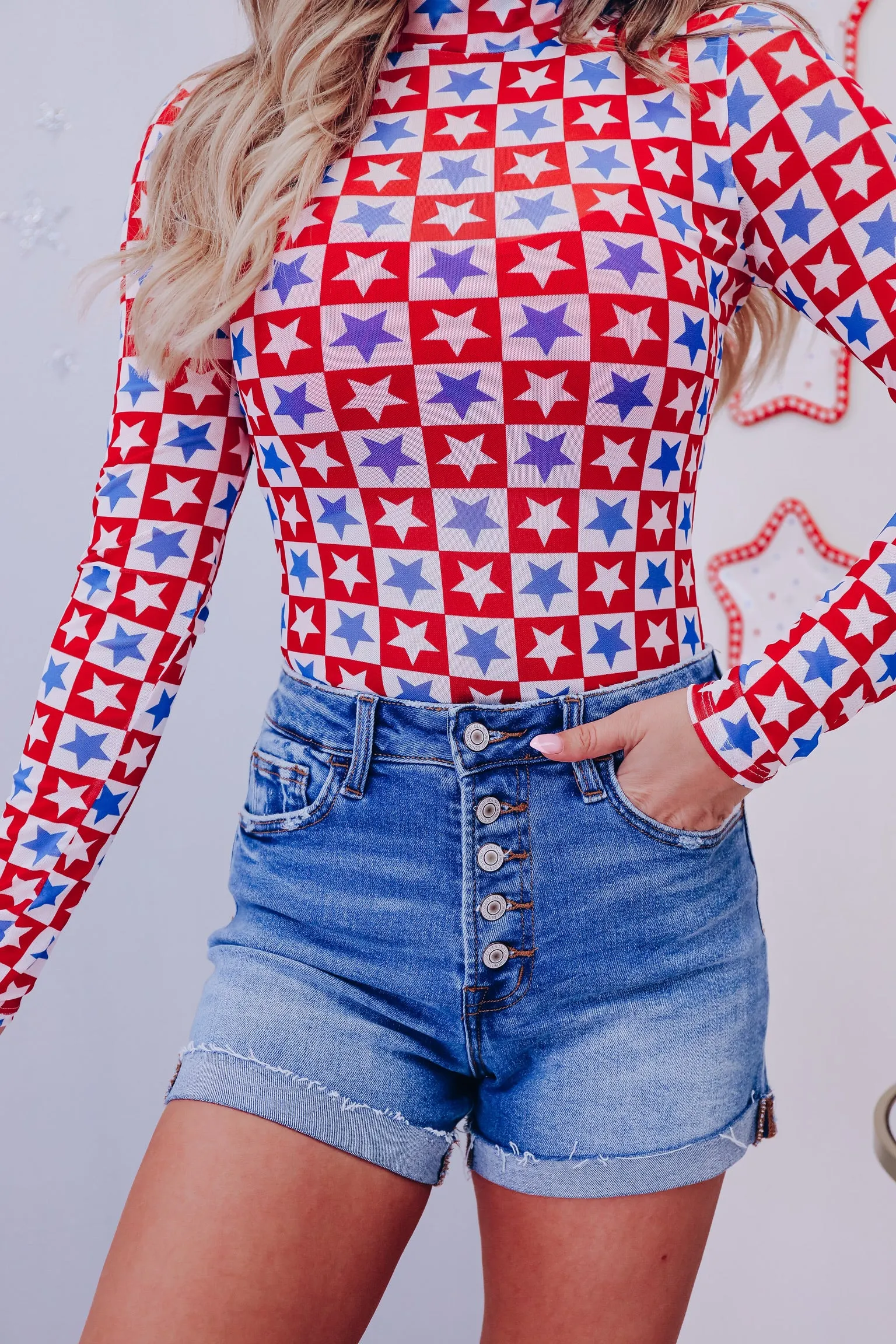 Kensington Cuffed Denim Shorts