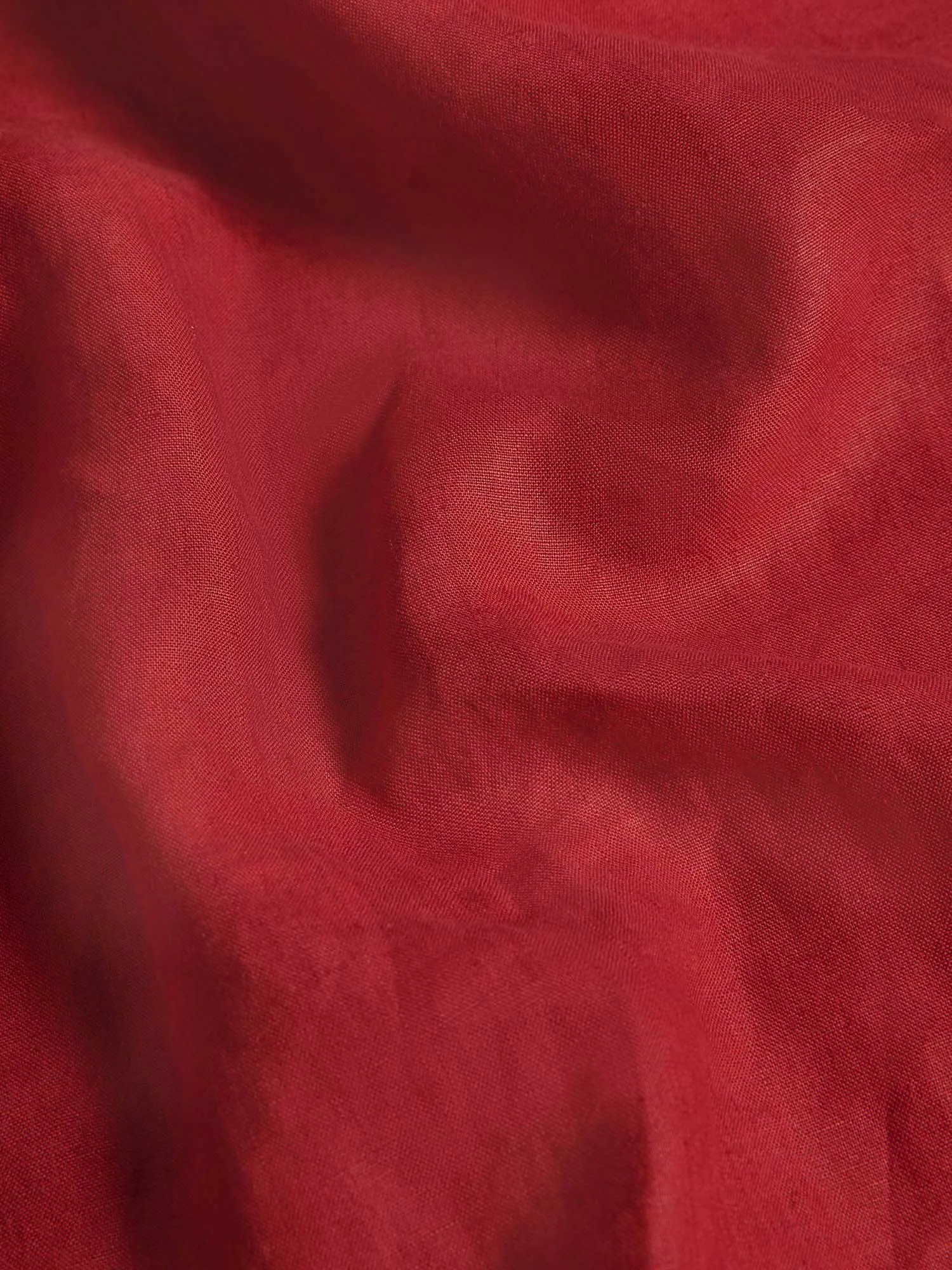 Kids Aloe Linen Shorts—cranberry red