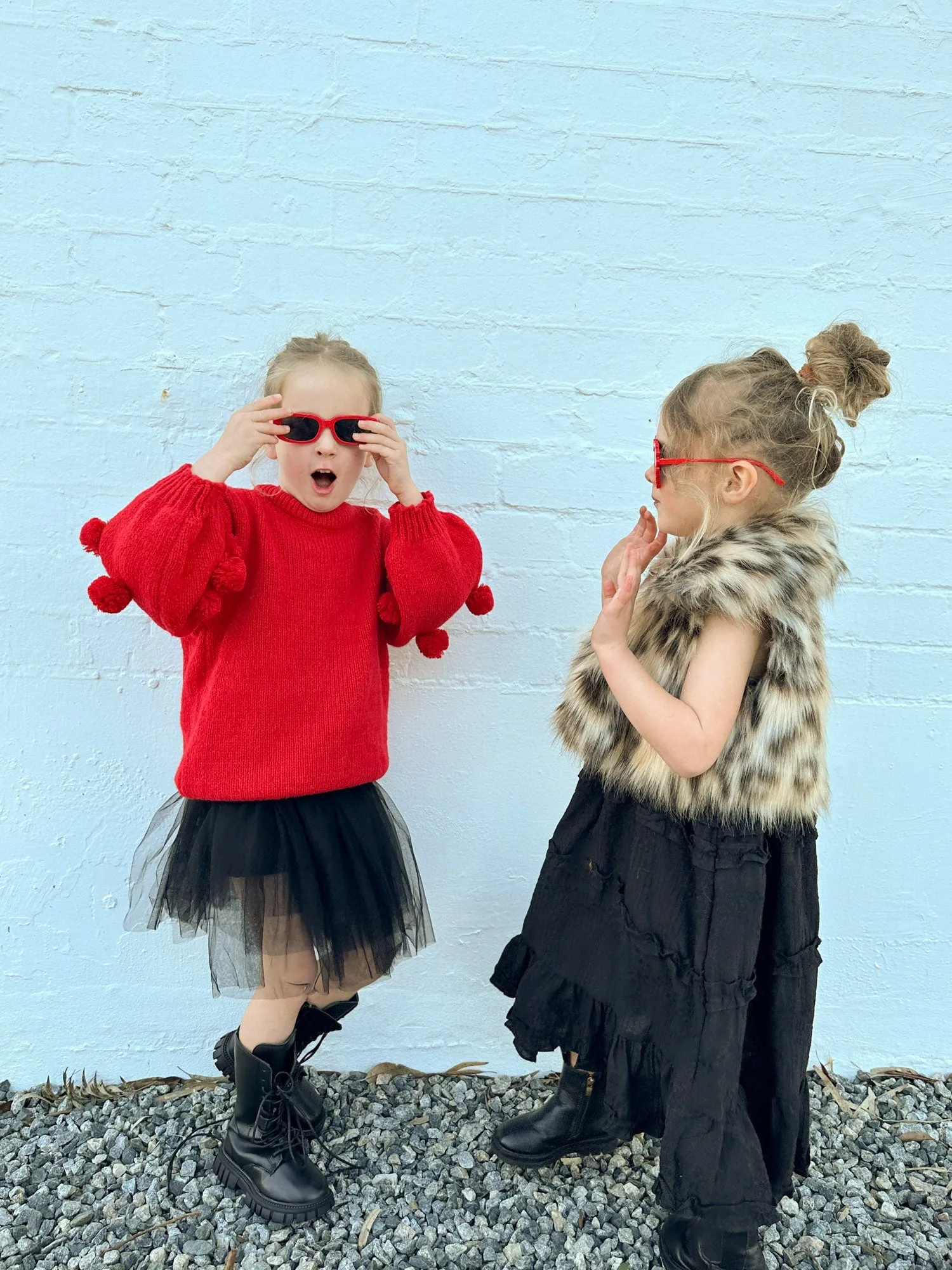 Kids Knee High Boots Onyx