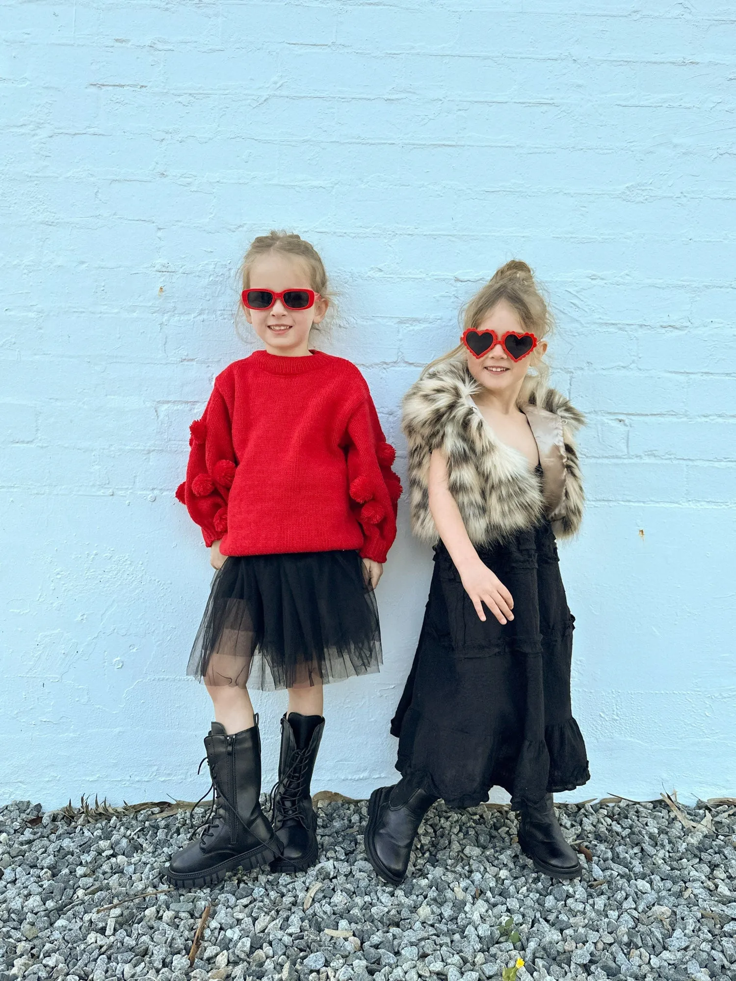 Kids Knee High Boots Onyx