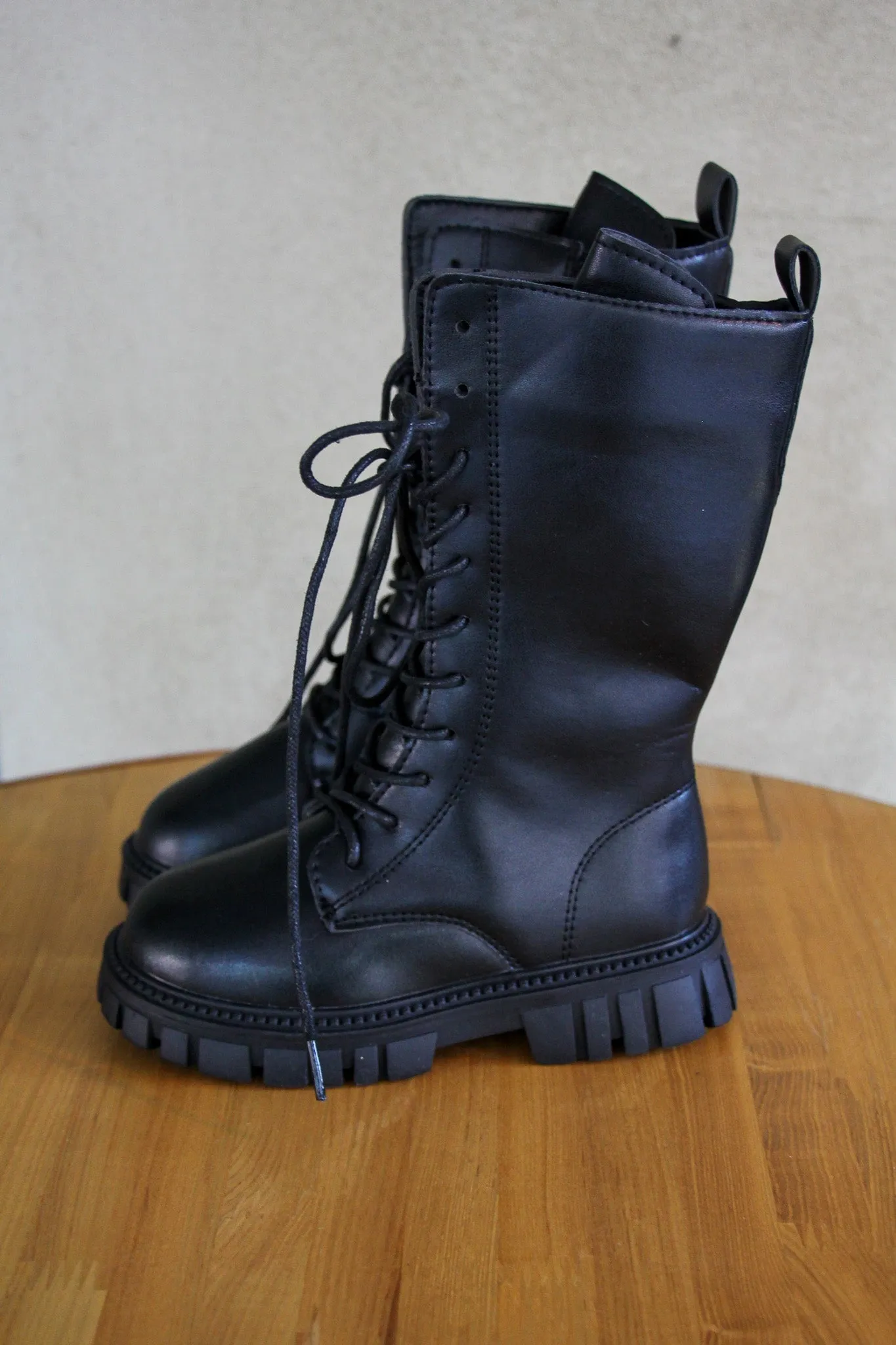 Kids Knee High Boots Onyx