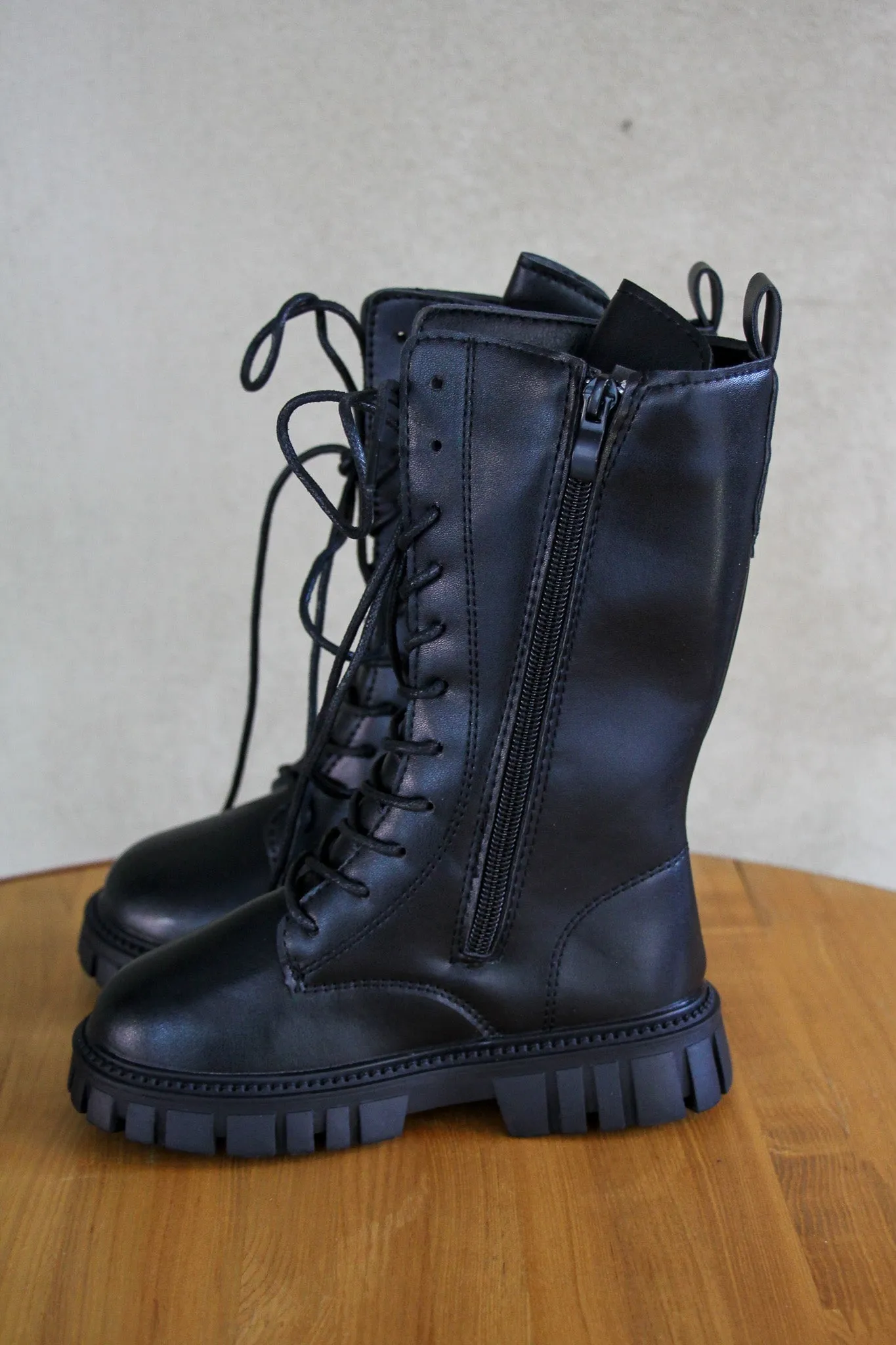 Kids Knee High Boots Onyx