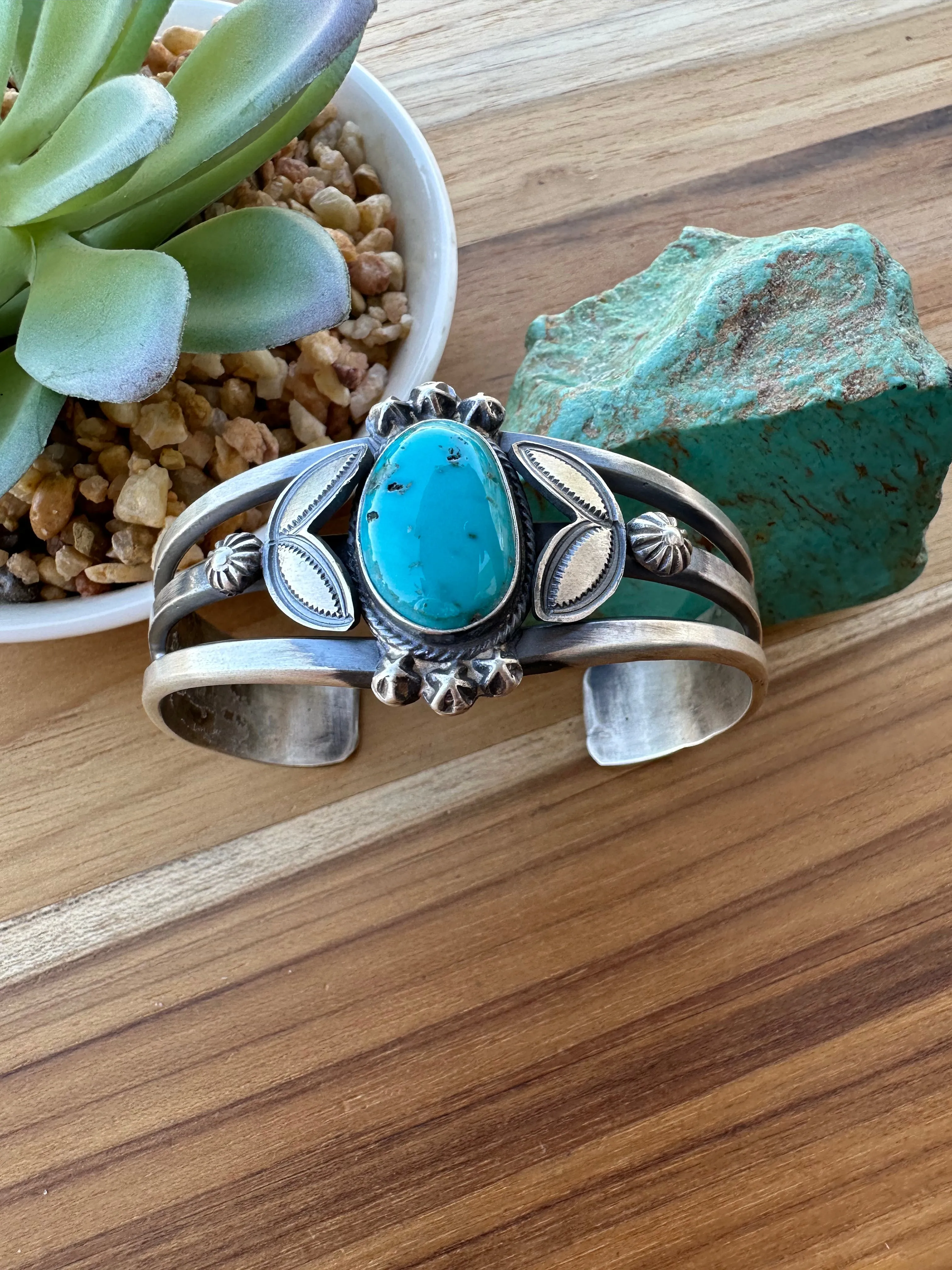 Kingman Single Stone Cuff