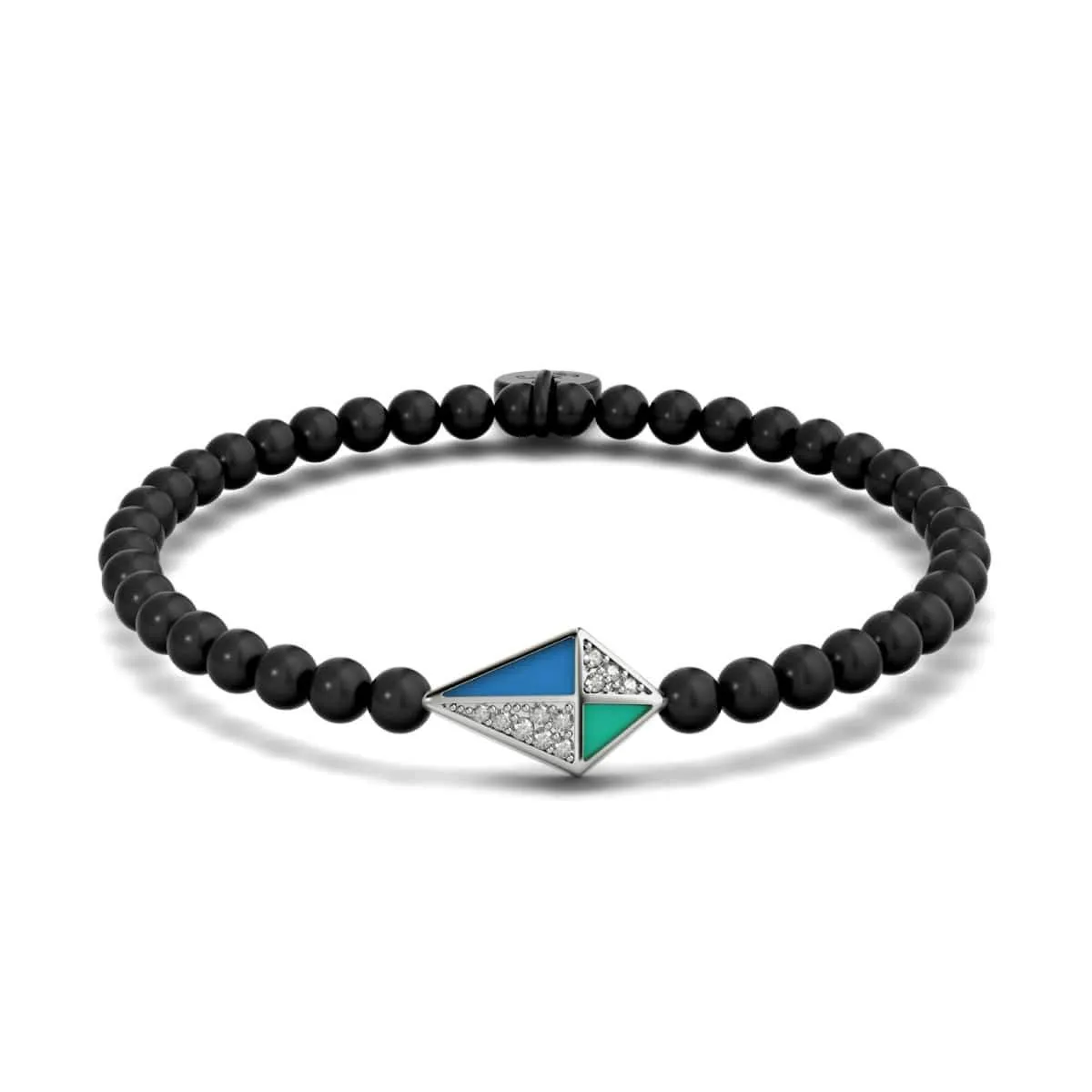 Kite | Gunmetal |  Enamel | Crystal Charm Bracelet