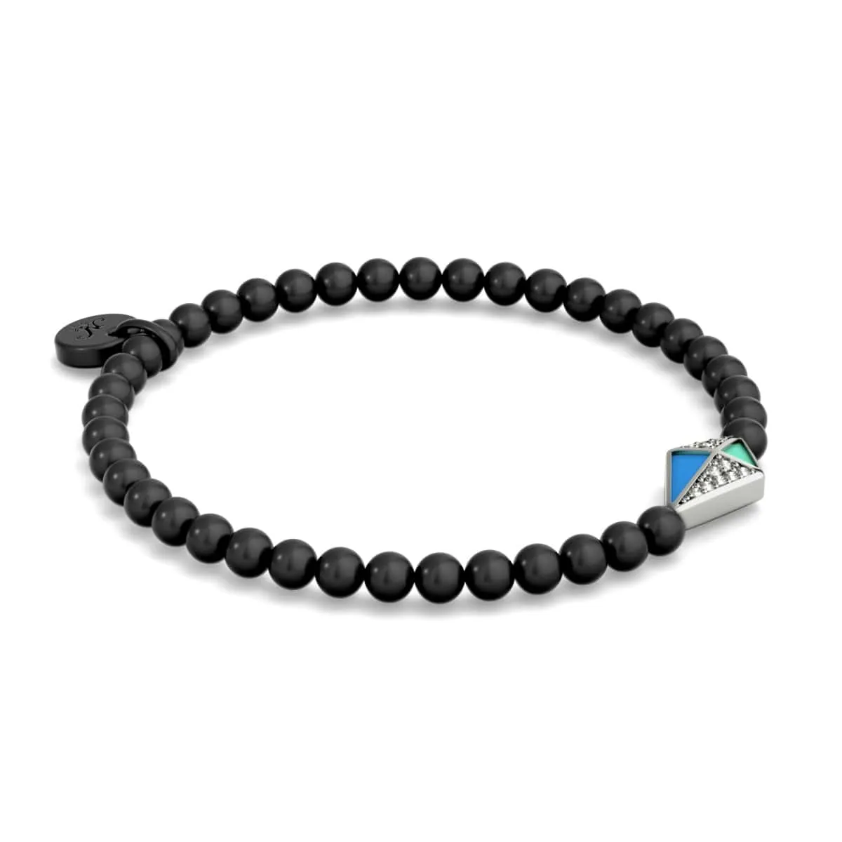 Kite | Gunmetal |  Enamel | Crystal Charm Bracelet