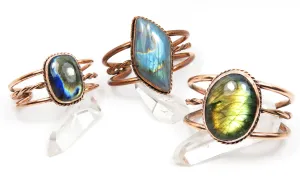 Labradorite and Copper Cuff