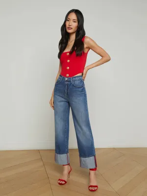 L'AGENCE - Leighton Cropped Stovepipe Jean in Brentwood