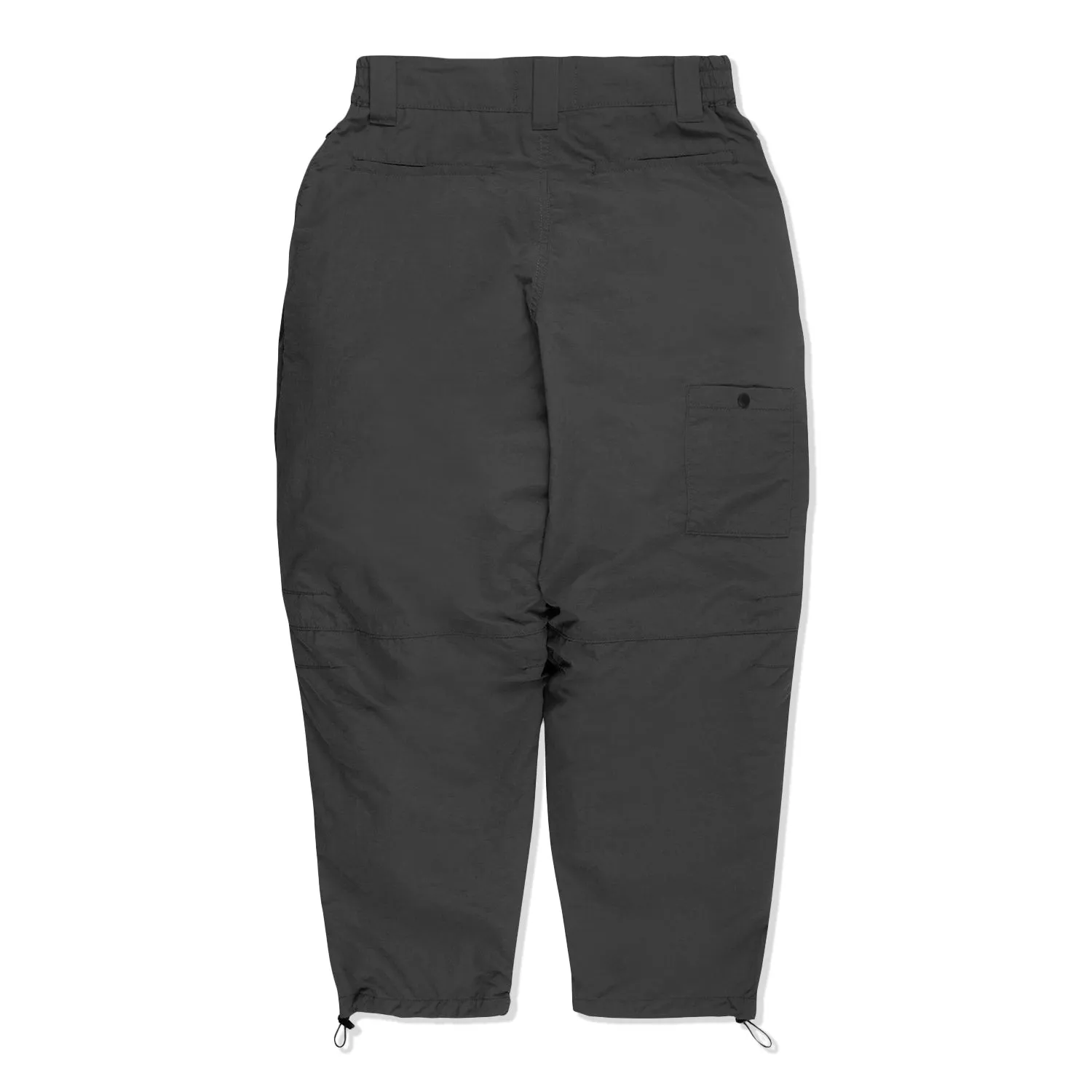 LAKH Men Trapezoid Pockets Utility Pants Grey
