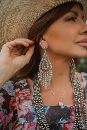Large Raindrop Chandelier Earring