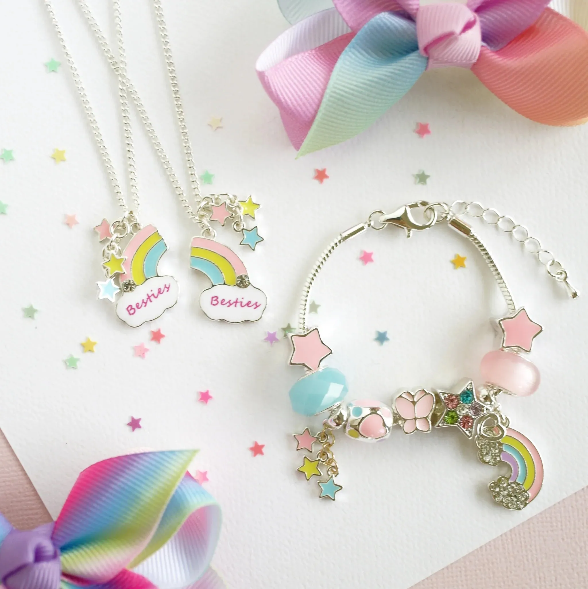 LAUREN HINKLEY SOMEWHERE OVER THE RAINBOW CHARM BRACELET