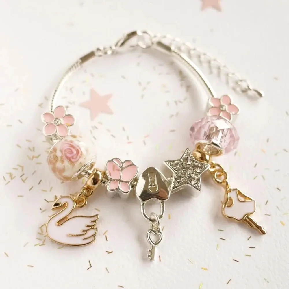 LAUREN HINKLEY SWAN LAKE CHARM BRACELET
