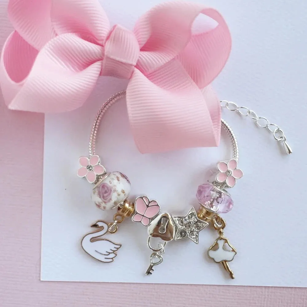 LAUREN HINKLEY SWAN LAKE CHARM BRACELET