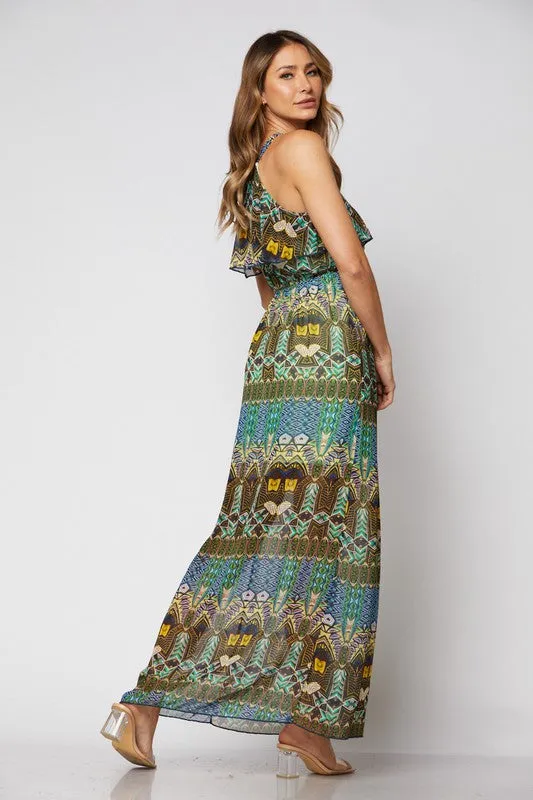 Layered Multi Color Maxi Dress