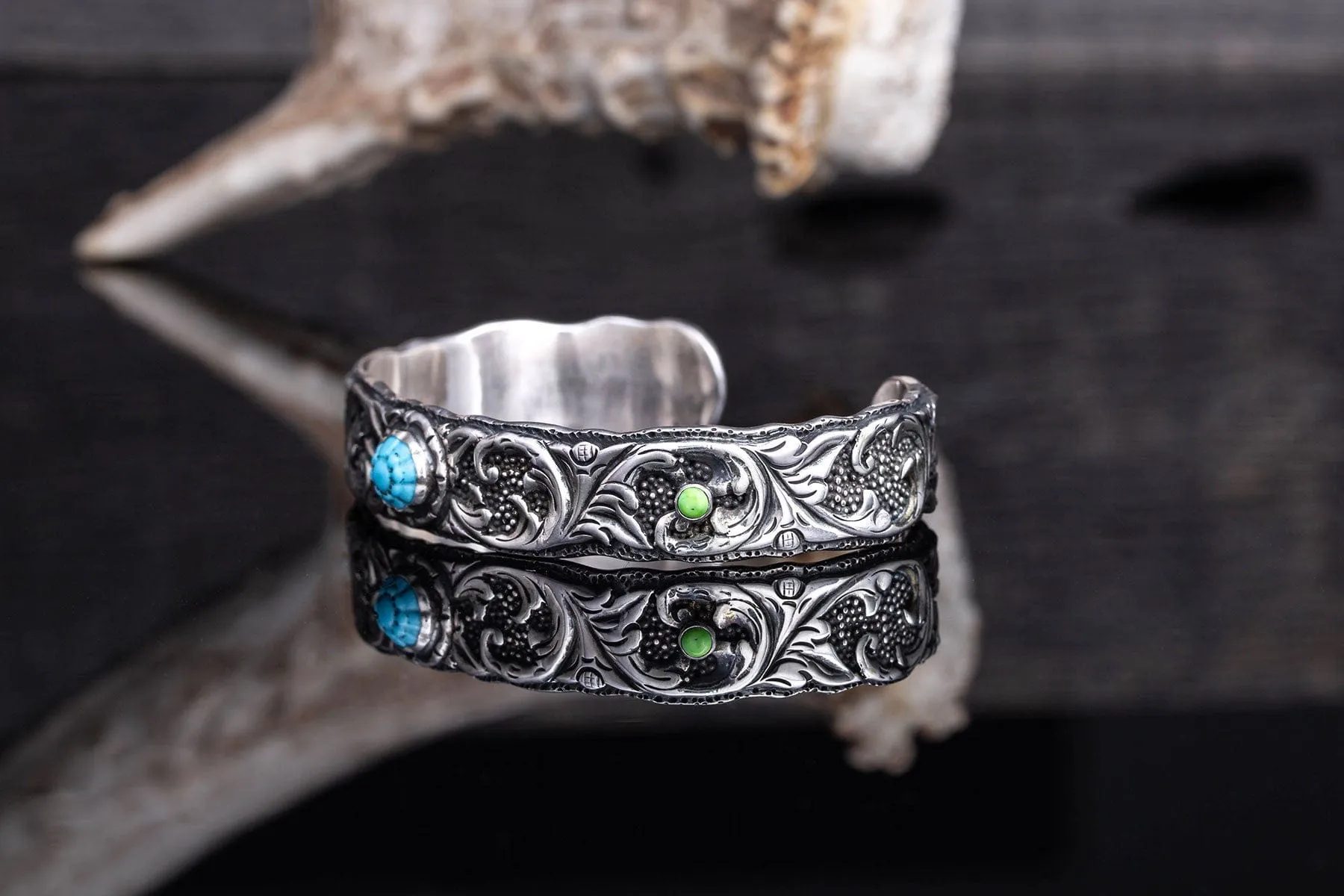 LD #15 Silver & Turquoise Cuff