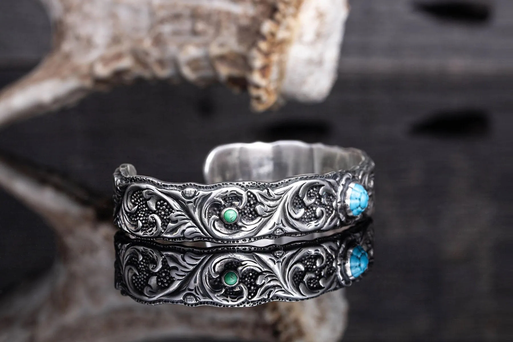 LD #15 Silver & Turquoise Cuff