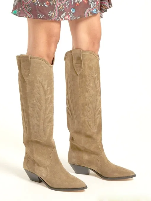 Leather Handmade Knee Knight Boots