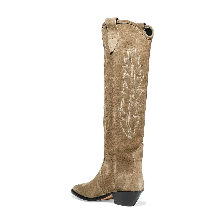 Leather Handmade Knee Knight Boots