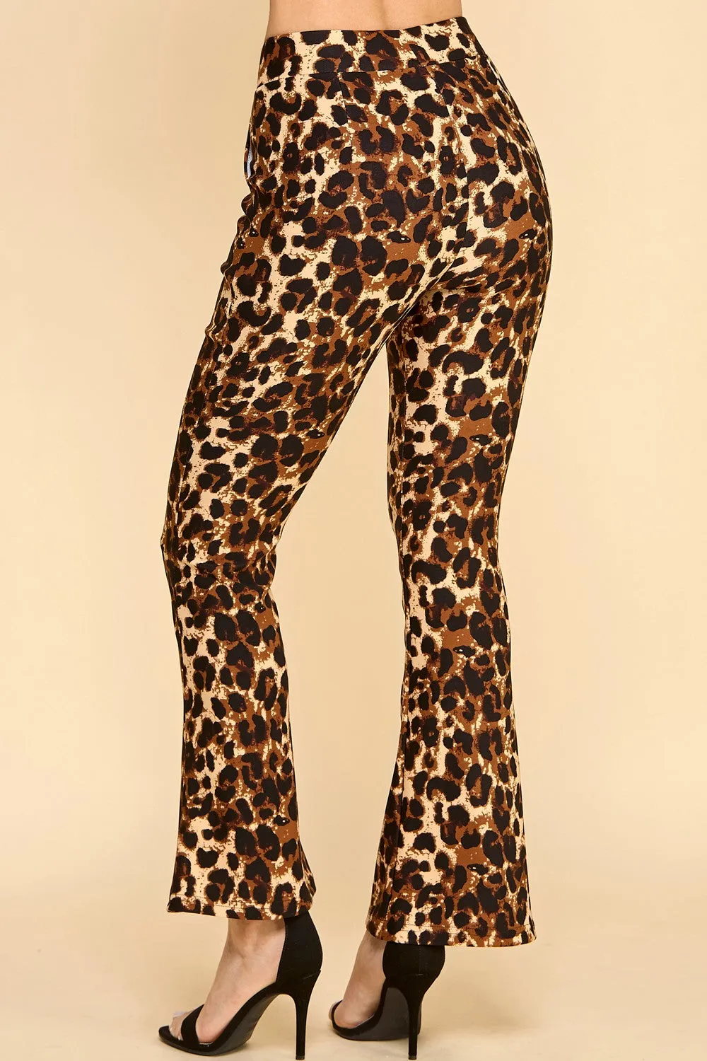 Leopard Print Bell Bottom Dress Pants 1/3/25 9435