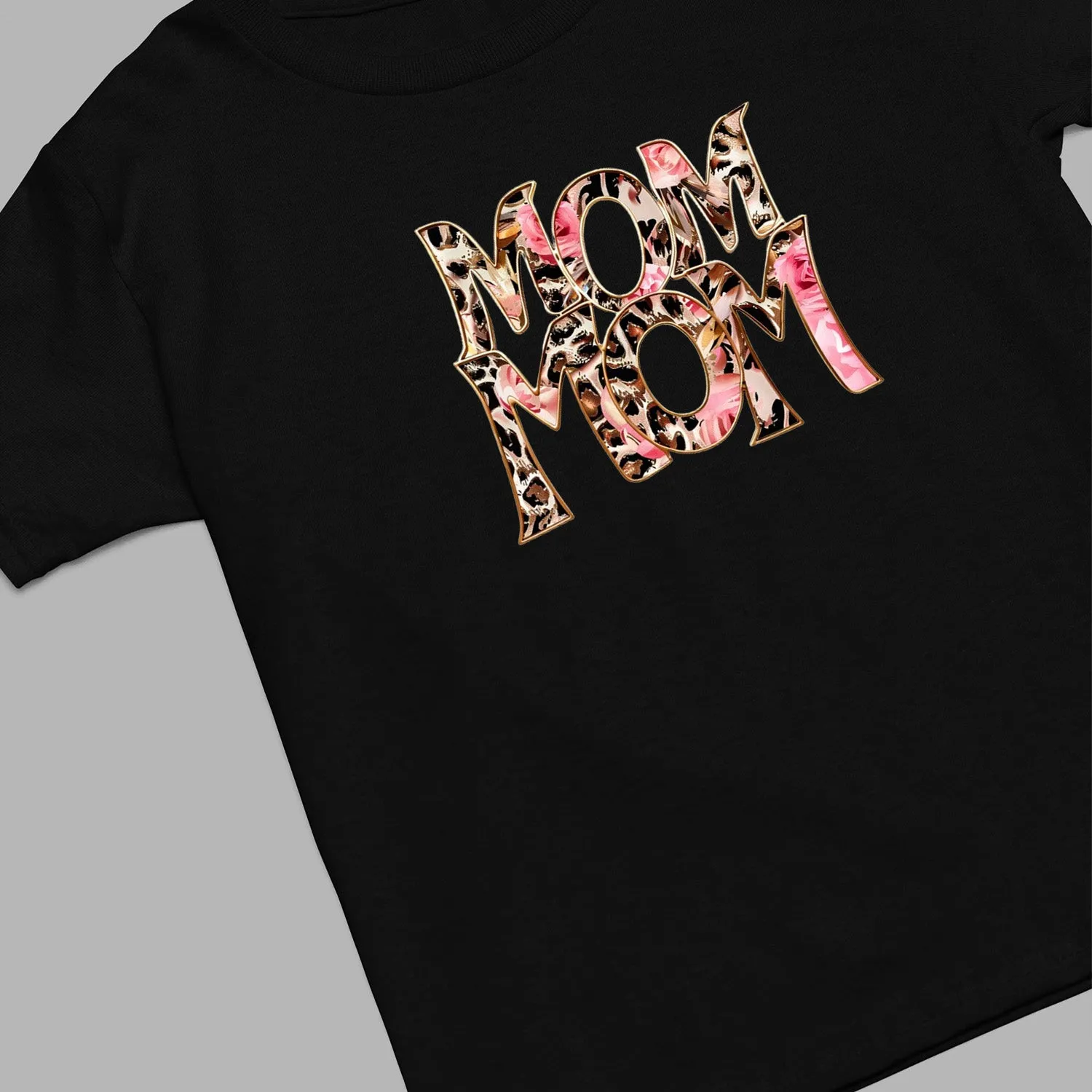 Leopard Print Mom Shirt, Retro Floral Mom T-shirt, Custom Mom Shirt, Mom Flower Shirt, Leopard Mom Life, Mama Shirt, Mom Shirt, Mother's Day Gift