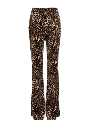 Let's Get Rocked Leopard Print Velvet Flare Pants