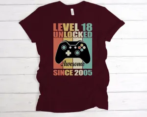 Level 18 Unlocked Awesome Since T-Shirt
