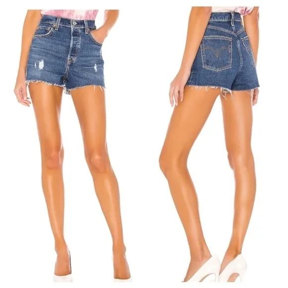 Levi's Ribecage Shorts High Waisted SZ 32 NEW