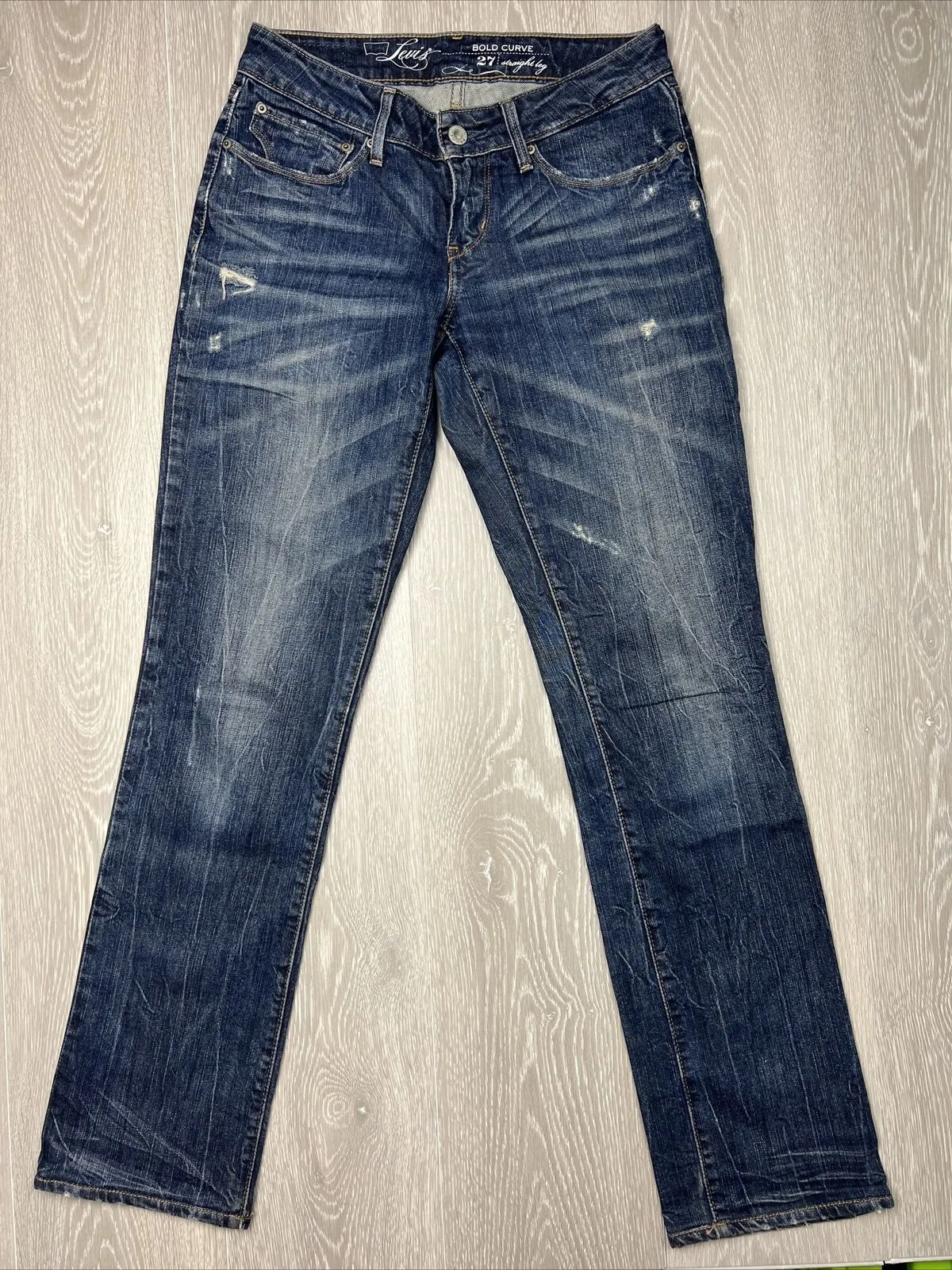 Levi’s Women’s Bold Curve Straight Leg Denim Jeans Size 27