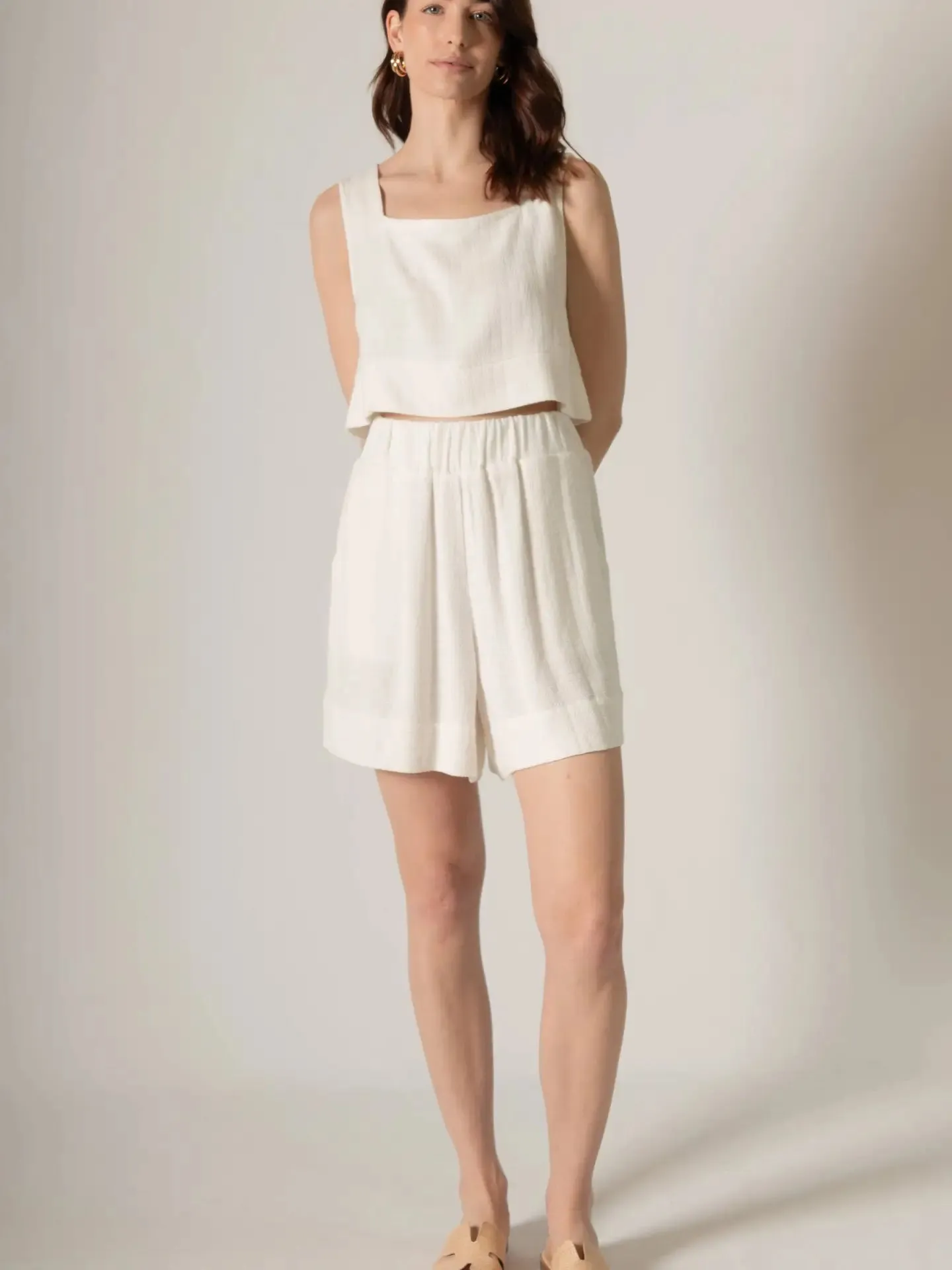 Linen High Waisted Shorts