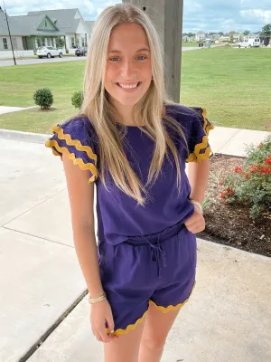 Linen LSU Shorts