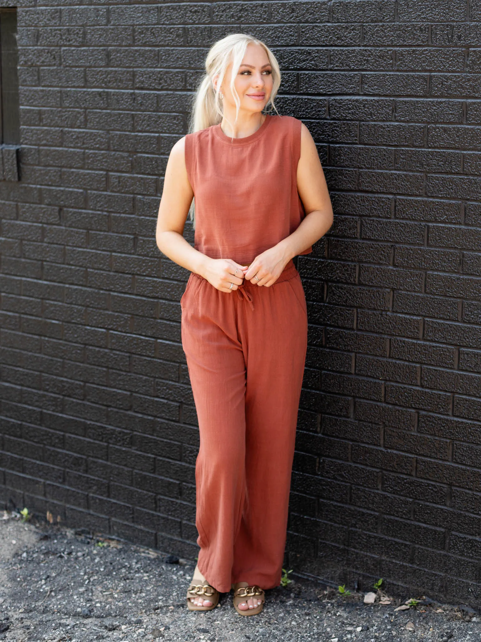 Linen Wide Leg Pant