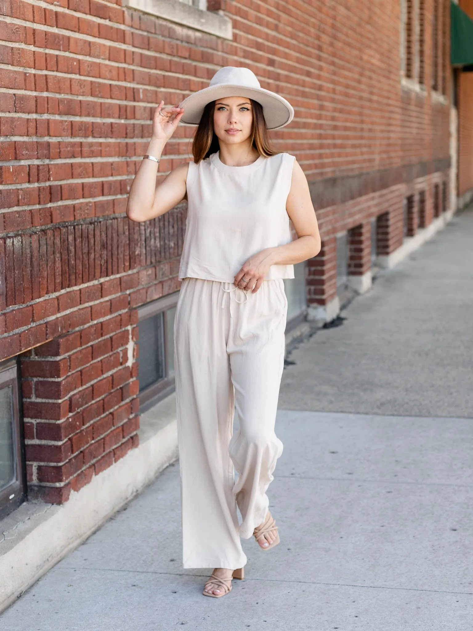 Linen Wide Leg Pant