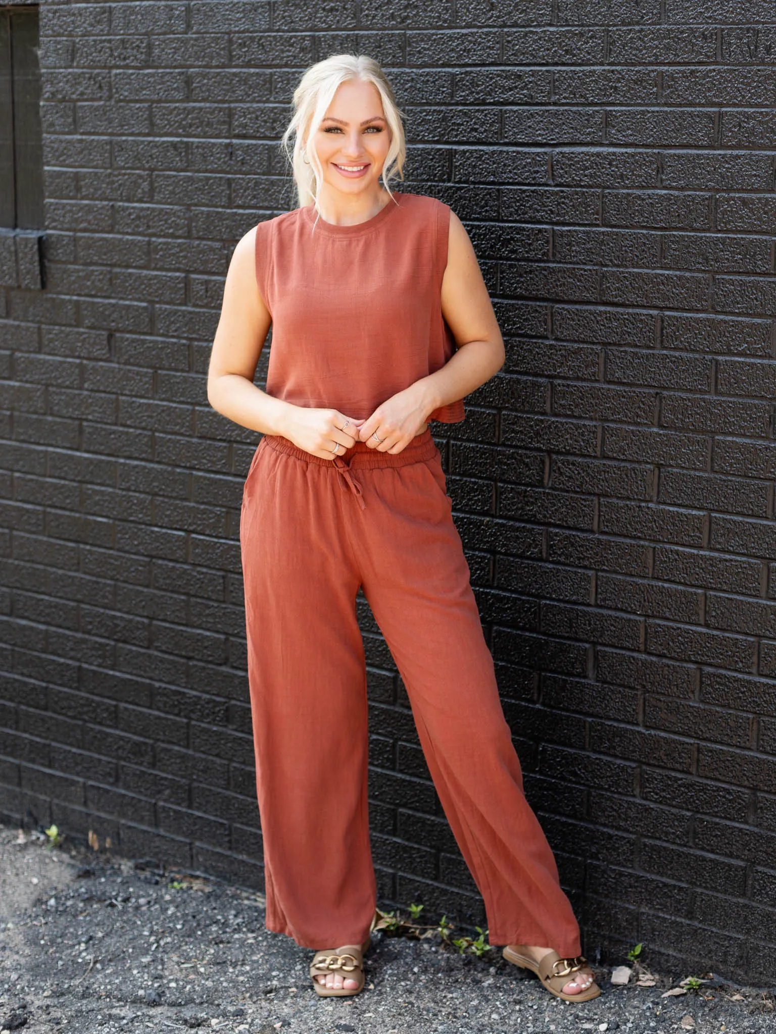 Linen Wide Leg Pant