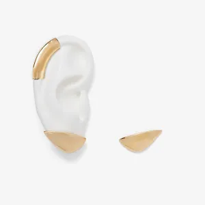 Lobe and Helix Set in Gold