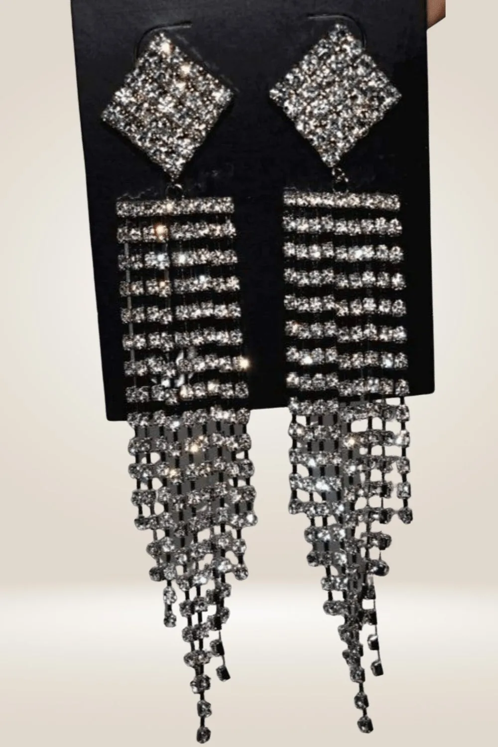Long Chandelier Drop Earrings